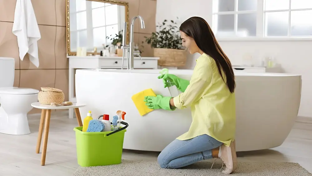 Phòng tắm và nhà vệ sinh nên được dọn dẹp thường xuyên để căn nhà luôn sạch sẽ, thơm tho
