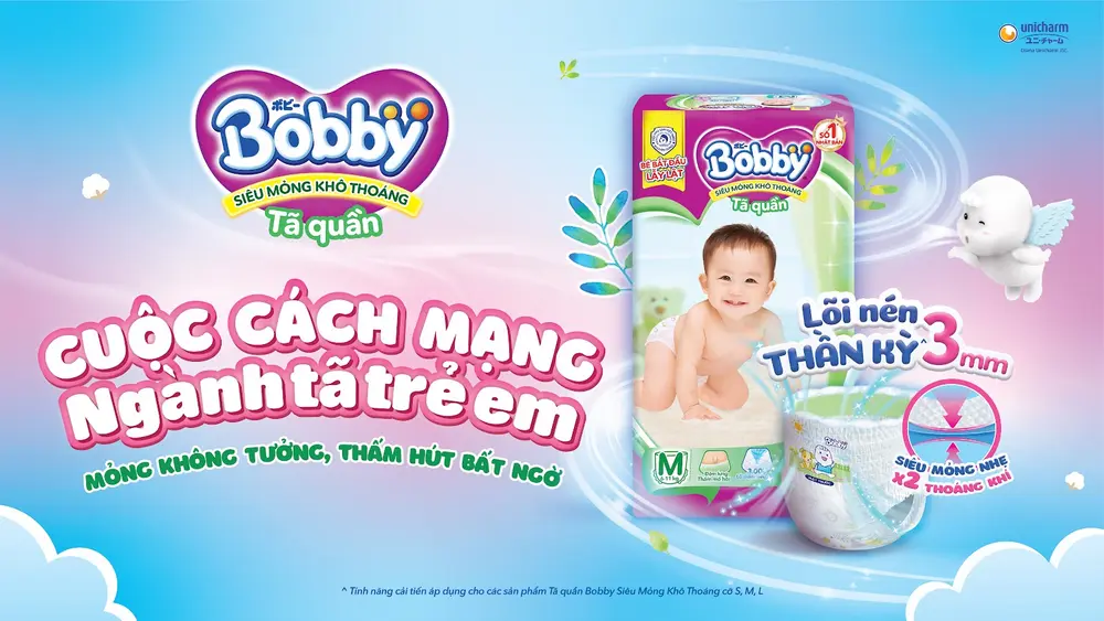 Tã, bỉm Bobby với khả năng thấm hút vượt trội