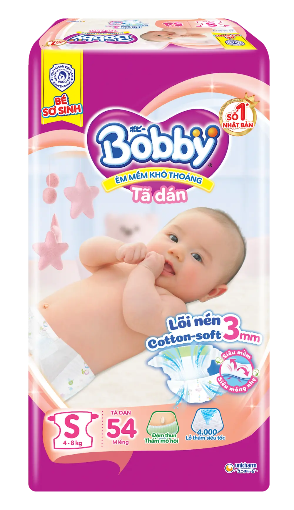 Bỉm dán Bobby siêu mỏng nhẹ, thoáng khí gấp 2 lần