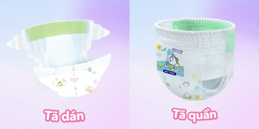 Sản phẩm bỉm dán và bỉm quần Bobby siêu mỏng mềm, thấm hút vượt trội