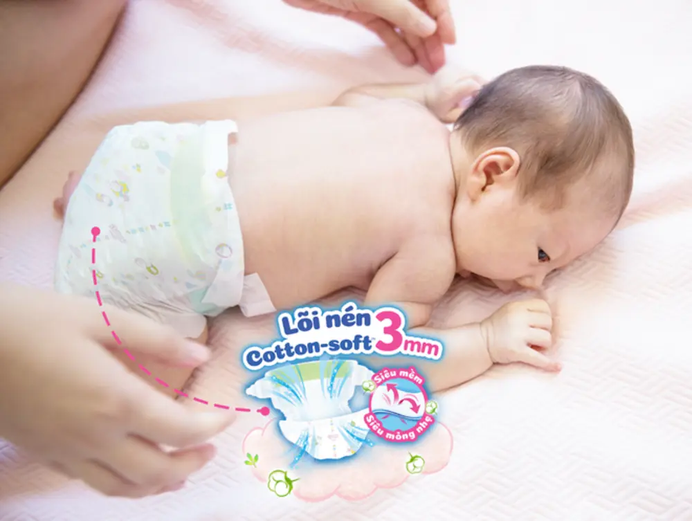 Tã dán Bobby mỏng mềm với làn da bé