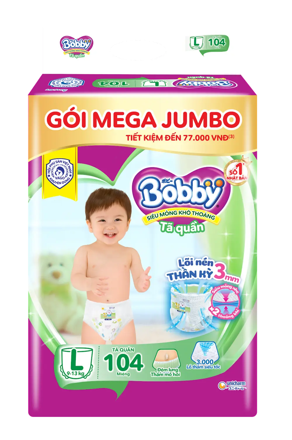 Tã quần Bobby size L có rất nhiều loại đóng gói khác nhau
