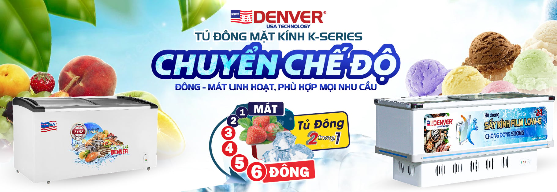 Nên lựa chọn dung tích tủ đông phù hợp với quy mô cửa hàng